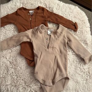 Charming Kids Bodysuit Set - Brown and Tan